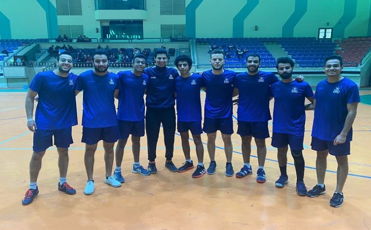  The Egyptian-Russian University Handball Team defeated Sohag University team