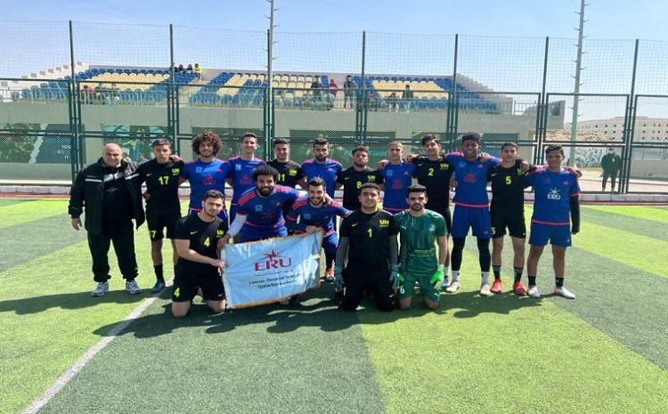  The Egyptian-Russian University Team in the five- football tournament of Hertfordshire