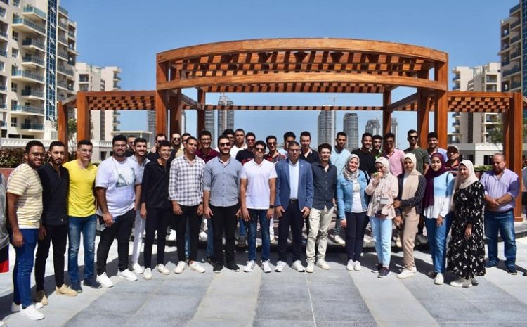  A delegate of the Egyptian Russian University students conducts an expanded field visit to the new city of El Alamein