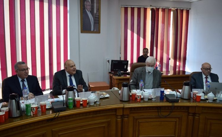  The Egyptian Russian University Council’s meeting headed by Prof. Sherif Fakhry, President of the University