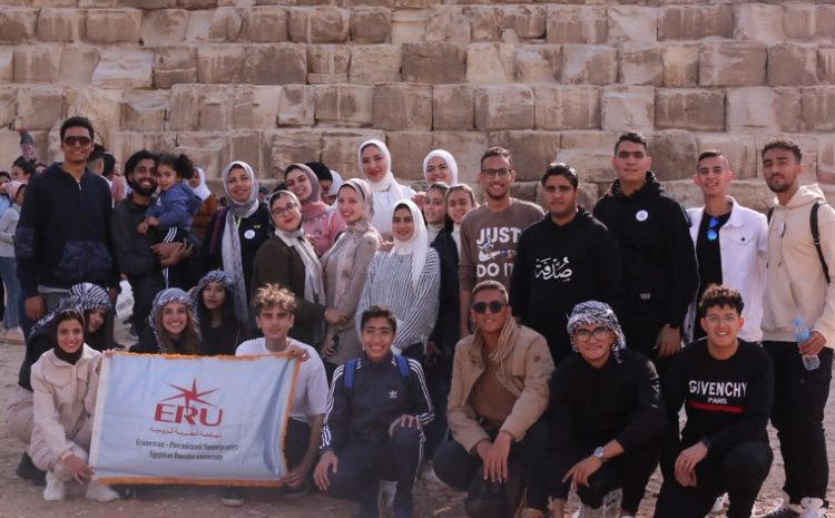 Snapshots from the students’ recreational trip to the pyramids in Giza. It is the first trip of the initiative “Know the history of your country” at the university. Saturday 3/12/2022