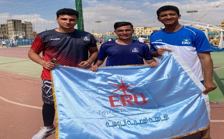  The Egyptian Russian University wins the second place in the Volleyball Championship (students)