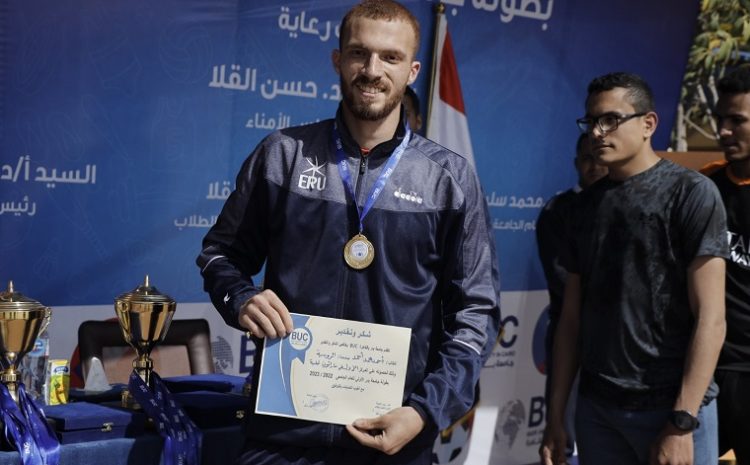 The Egyptian Russian University Bolt gets the first place in Badr Marathon