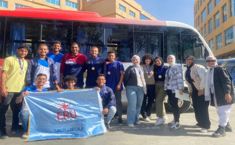  The Egyptian Russian University students seize distinguished places in  Badr Sports Championship