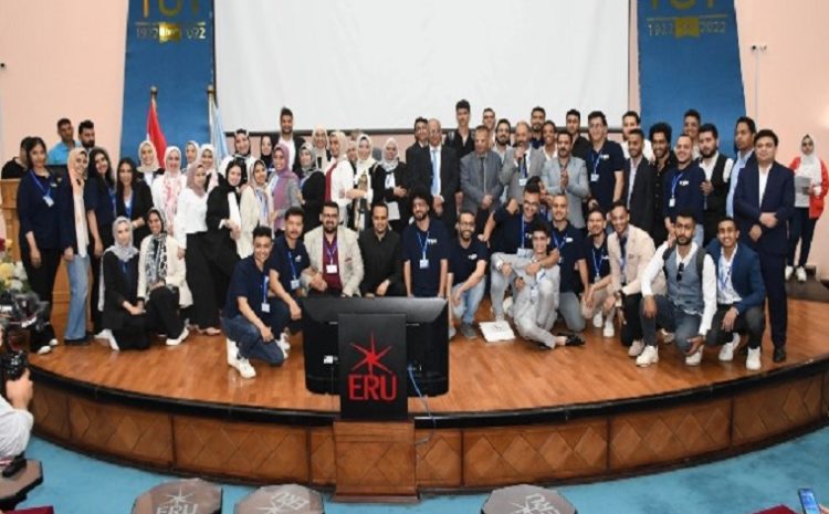  As part of the opening of the student projects exhibition, the Egyptian Russian University inaugurates the Tele Titans scientific association with 100 projects within the opening of the student projects exhibition