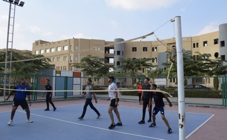 Part of the volley ball activity at the Egyptian Russian University
