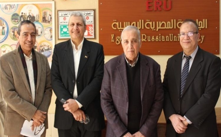  Details of the visit of the delegation of the Designers Syndicate of Applied Arts to the Egyptian Russian University..